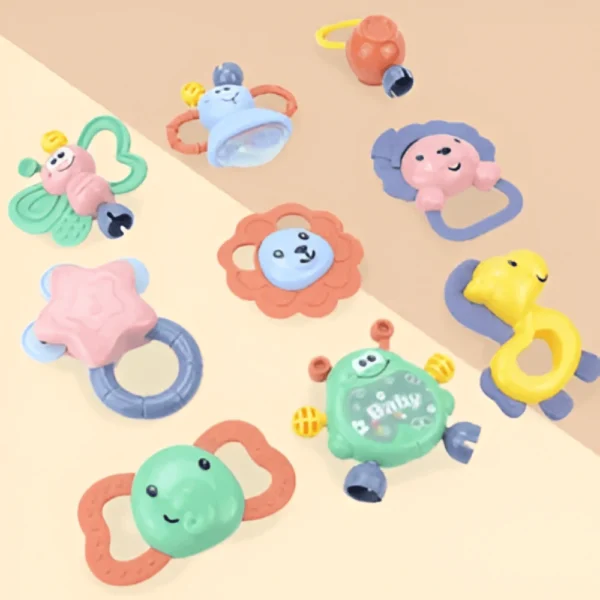 Teether Rattle Packaging Rattle Teether 11 Pieces – Babur Baksho