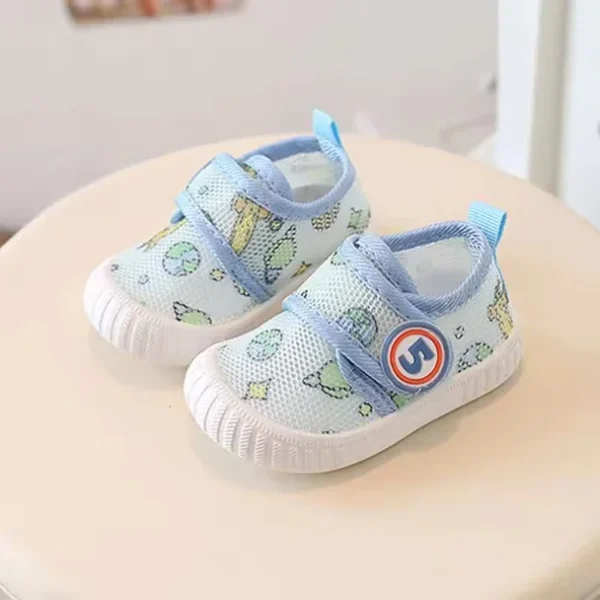 (Casual Mesh Shoe Blue) Kids Baby First Walkers Shoes Girls Boy Casual Mesh Shoes Soft Bottom Comfortable Non-slip baby Shoes