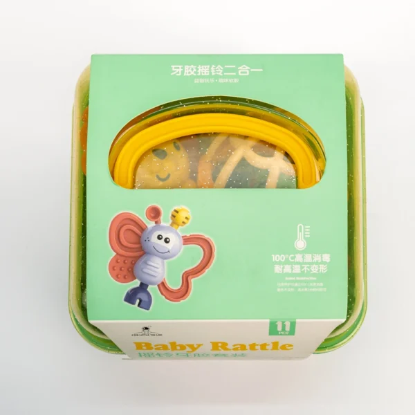 Teether Rattle Packaging Rattle Teether 11 Pieces – Babur Baksho