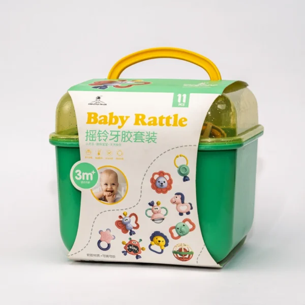 Teether Rattle Packaging Rattle Teether 11 Pieces – Babur Baksho